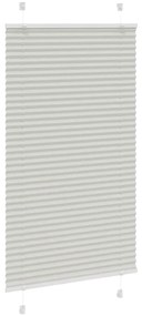 Cinzento Luz Plissada Cega 75x150 cm Largura Tecido 74,4 cm