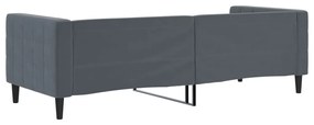 Sofá-cama 80x200 cm veludo cinzento-escuro