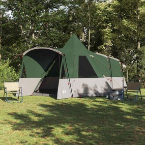 vidaXL Tenda Teepee com telhado Verde 720 x 465 x 295 cm