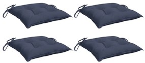 Almofadões cadeira 4 pcs 40x40x7 cm tecido oxford azul-marinho
