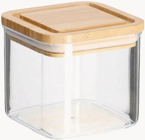 Frascos de arrumação com tampa em bambu Amber, conjunto de 6