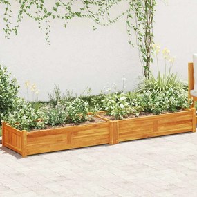 vidaXL Canteiro elevado de jardim 200x50x25 cm madeira de acácia