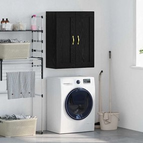 vidaXL Armário de parede Carvalho Preto 69,5 x 34 x 90 cm