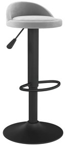 Bancos de bar 2 pcs veludo cinzento-claro