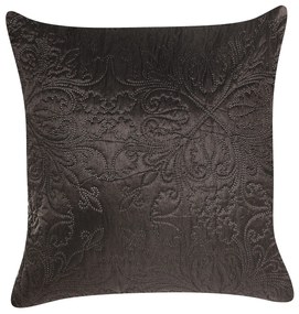 Colcha com relevo e duas almofadas castanhas 220 x 240 cm RAYEN Beliani