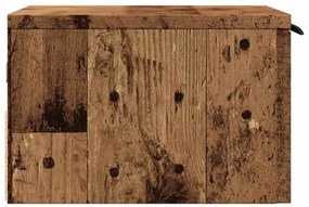 Mesas de cabeceira de parede 2 pcs 34x30x20cm cor madeira velha