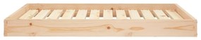 Cama para cães 101,5x74x9 cm madeira de pinho maciça