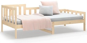 Sofá-cama sem colchão 90x200 cm madeira de pinho maciça