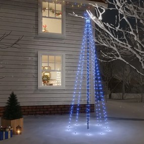 343557 vidaXL Árvore de Natal com espigão 310 luzes LED 300 cm azul