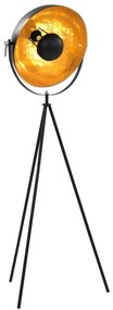 vidaXL Candeeiro de pé alto 41 cm E27 preto e dourado
