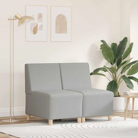 vidaXL Cadeira de Sofá Cinza Claro 55 cm em Tecido 2 pcs Cinza Nuvem