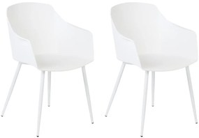Conjunto de 2 cadeiras de jantar brancas FONDA Beliani