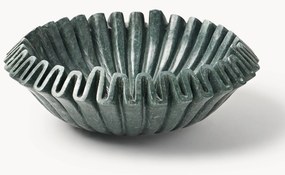 Taça decorativa artesanal em mármore Santorini, Ø 31 cm, verde