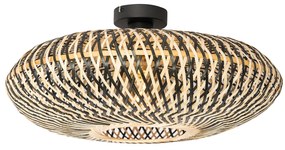 Luminária de teto oriental bambu preto 50 cm - Ostrava