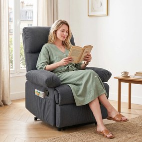 Poltrona de Massagem Relax Reclinável com 8 Pontos de Massagem e Função Calor 85x93x103 cm Cinza