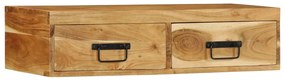 Armário de TV para parede 80x30x19 cm madeira acácia maciça