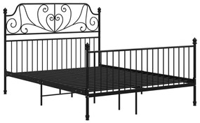 Estrutura de cama 160x200 cm metal preto