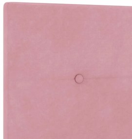 Cabeceira vidaXL Botões Almofadados Rosa 80 cm Veludo