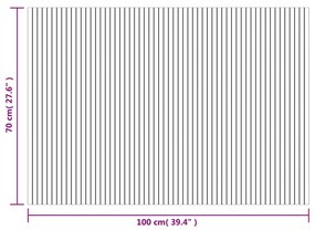Tapete retangular 70x100 cm bambu cinzento
