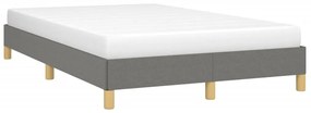 Estrutura de cama sem colchão cinza escuro 120x190 cm tecido