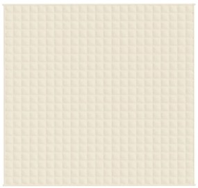 Manta pesada 11 kg 220x240 cm tecido creme-claro