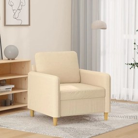 vidaXL Poltrona 60 cm tecido cor creme