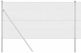 Cerca de Arame Soldado com 13 Postes 1x50 m Aço Galvanizado