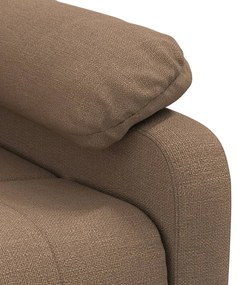 Poltrona de massagens elétrica reclinável tecido castanho