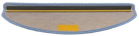 Tapetes escada adesivos aspeto sisal 15 pcs 65x21x4 cm azul