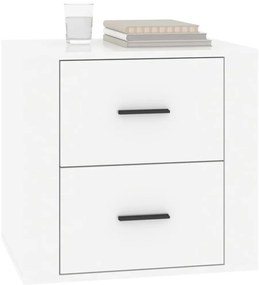 Mesa de cabeceira 50x39x47 cm branco brilhante