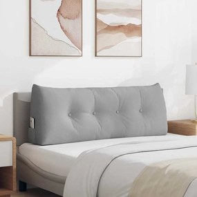 vidaXL Travesseiro para Costas Cinza Nuvem 120 x 24 x 50 cm tecido