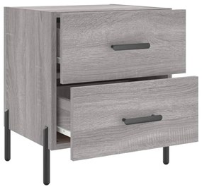 Mesas de cabeceira 2 pcs derivados de madeira sonoma cinza
