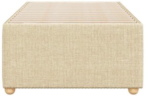 Estrutura de cama sem colchão 90x190 cm tecido creme