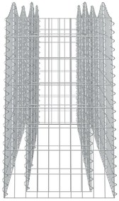 Canteiro elevado gabião arqueado 200x50x100cm ferro galvanizado