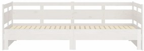 Sofá-cama de puxar 2x(90x200) cm pinho maciço branco