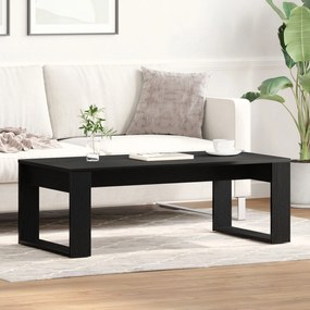 Mesa de café vidaXL em Preto Carvalho 102x50x35 cm em Madeira engenhei