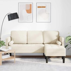 Sofá L-shaped de 3 lugares em Linho 160 cm