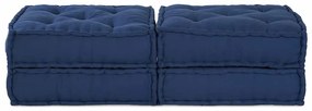 Puffes Modulares - 2 Pack em Tecido Indigo