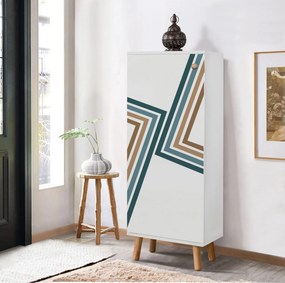 Armário para Sapatos Vegas – Branco – 50 cm x 135 cm x 38 cm