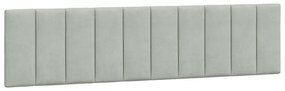 Estrutura de cama sem colchão 200x200 cm veludo cinzento-claro