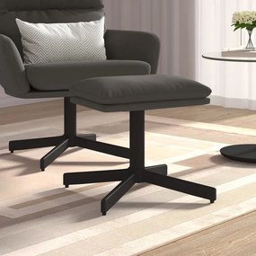vidaXL Apoio de pés 60x60x36 cm veludo cinzento-escuro