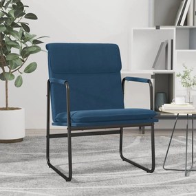 Cadeira lounge 55x64x80 cm tecido azul