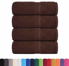 Toalhas de bidé 4 pcs 30x50 cm 360 gsm 100% algodão castanho