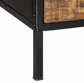 Mesa de Café 90x50x40 cm Madeira Sólida Rústica de Mangueira