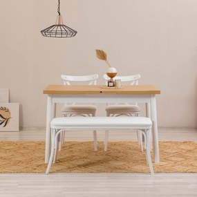 Conjunto de Mesa de Jantar Extensível e Cadeiras (4 Peças) Oliver – Br