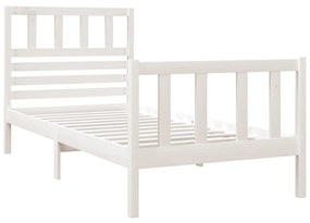 Estrutura cama pequena solteiro 75x190 cm madeira maciça branco