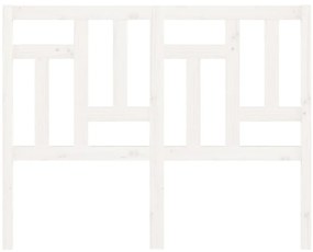 Cabeceira de cama 155,5x4x100 cm madeira de pinho maciça branco