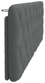 Almofadão de cabeceira 160 cm tecido cinzento-escuro