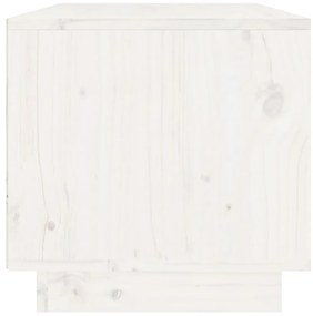 Móvel de TV 60x35x35 cm madeira de pinho maciça branco