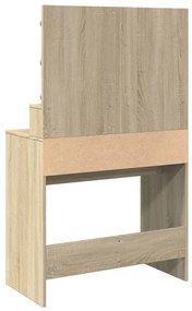 Toucador com LED 80x41x134,5 cm carvalho sonoma